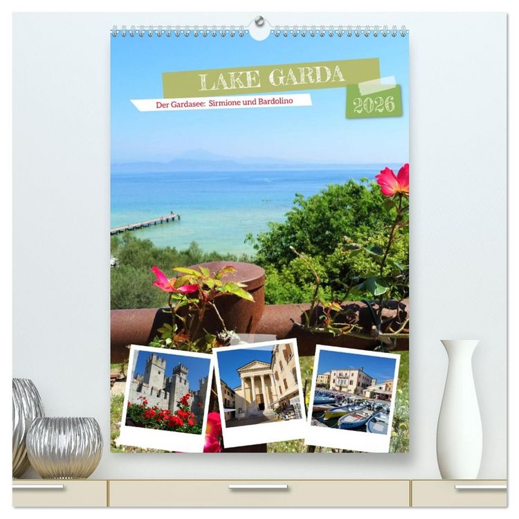 Produktbild: LAKE GARDA DerGardasee: Sirmione und Bardolino (hochwertiger Premium Wandkalender 2026 DIN A2 hoch), Kunstdruck in Hochglanz
