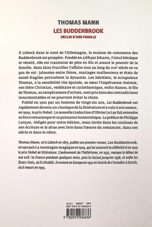 Produktbild: Les Buddenbrook : d&eacute;clin d'une famille