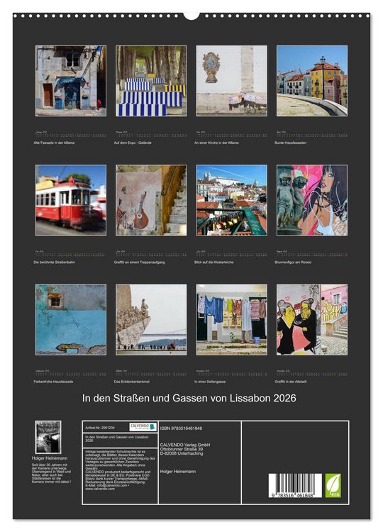 Produktbild: In den Stra&szlig;en und Gassen von Lissabon 2026 (hochwertiger Premium Wandkalender 2026 DIN A2 hoch), Kunstdruck in Hochglanz