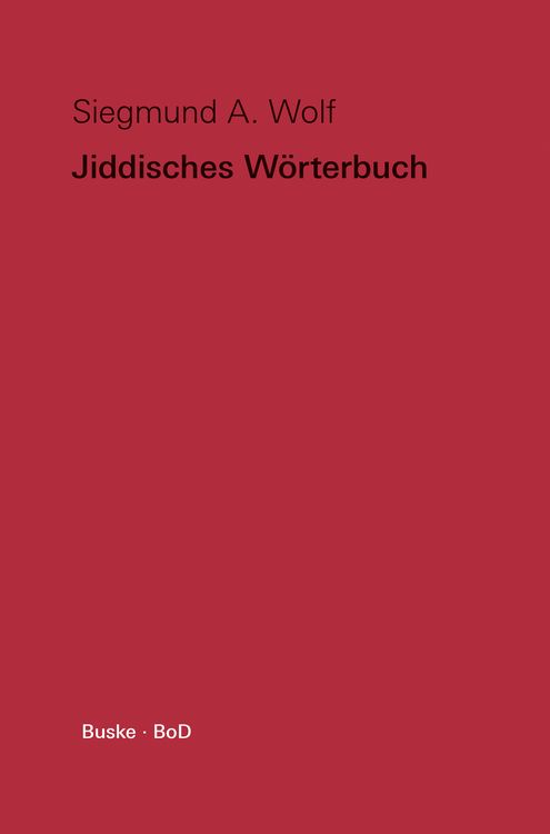Produktbild: Jiddisches W&ouml;rterbuch
