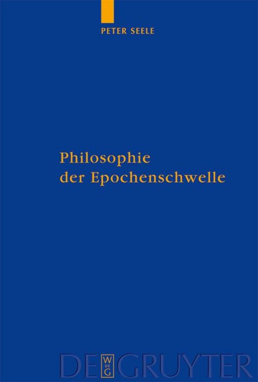 Produktbild: Philosophie der Epochenschwelle