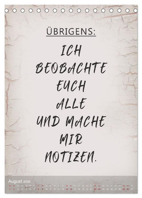 Produktbild: Ziemlich schlecht gelaunt (Tischkalender 2026 DIN A5 hoch), CALVENDO Monatskalender