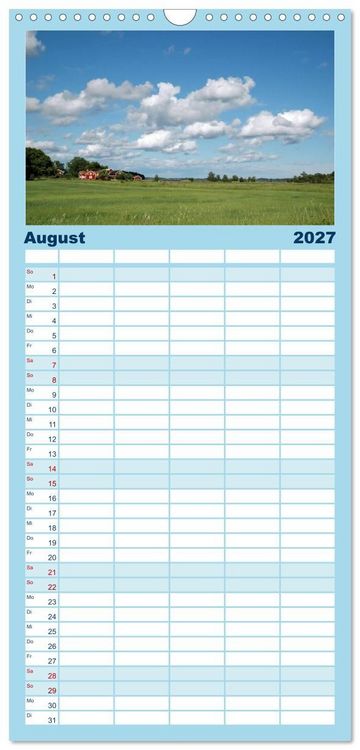 Produktbild: Familienplaner 2027 - Wundervolles Schweden mit 5 Spalten (Wandkalender, 21 x 45 cm) CALVENDO