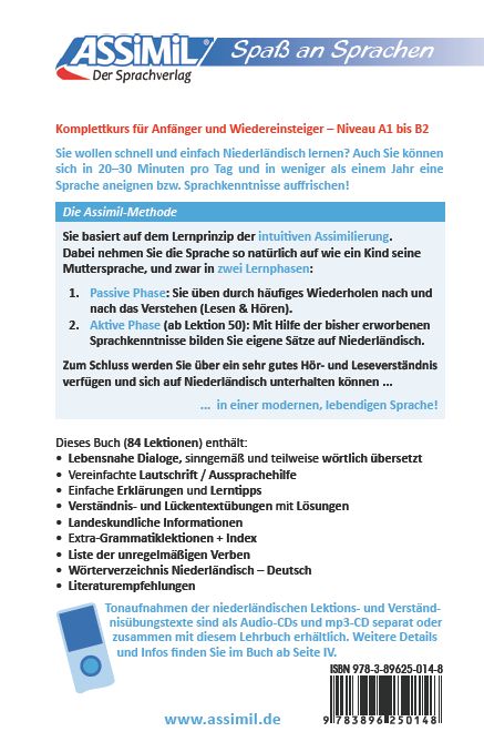 Produktbild: ASSiMiL Niederl&auml;ndisch ohne M&uuml;he heute - Lehrbuch - Niveau A1-B2