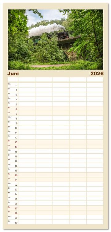 Produktbild: Familienplaner 2026 - Volldampf voraus! mit 5 Spalten (Wandkalender, 21 x 45 cm) CALVENDO