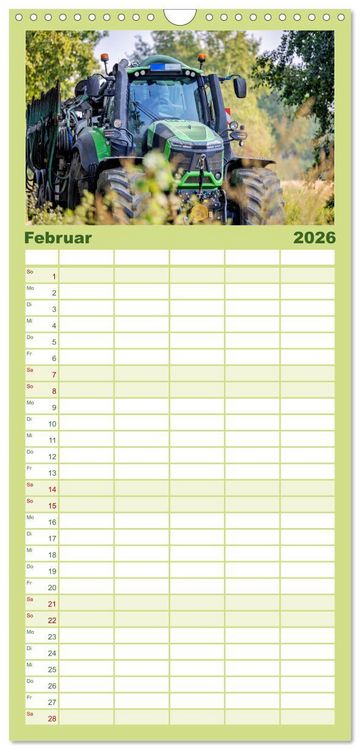 Produktbild: Familienplaner 2026 - Landwirtschaft im Norden mit 5 Spalten (Wandkalender, 21 x 45 cm) CALVENDO