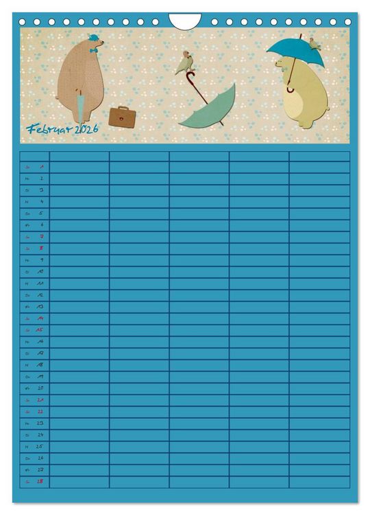Produktbild: Unser buntes Familienleben (Wandkalender 2026 DIN A4 hoch), CALVENDO Monatskalender