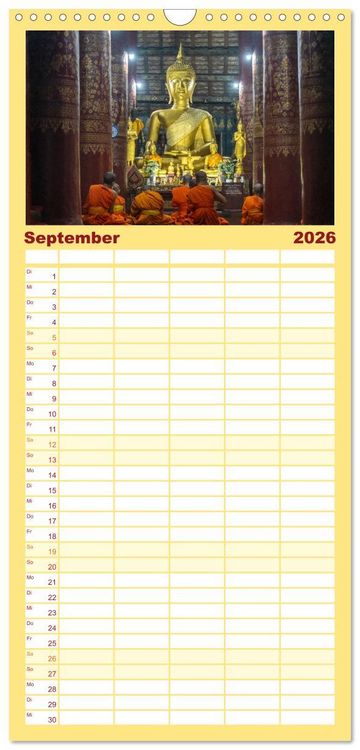 Produktbild: Familienplaner 2026 - Siddhartha Gautama - Buddha mit 5 Spalten (Wandkalender, 21 x 45 cm) CALVENDO