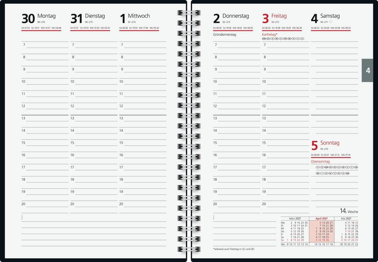 Produktbild: rido/id&eacute; 7021007027 Buchkalender Mod. futura 2 2027 A5, Papier, blau
