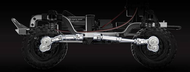 Produktbild: MJX Schwarz-Rot Brushless 1:12 RC Modellauto Elektro Crawler Allradantrieb (4WD) RtR 2,4 GHz Inkl. Akku und Ladeger&auml;t, mit Lichteffekt
