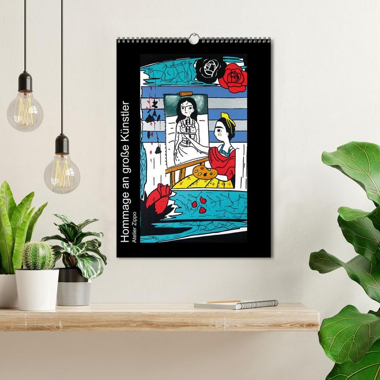 Produktbild: Hommage an gro&szlig;e K&uuml;nstler (Wandkalender 2026 DIN A3 hoch), CALVENDO Monatskalender