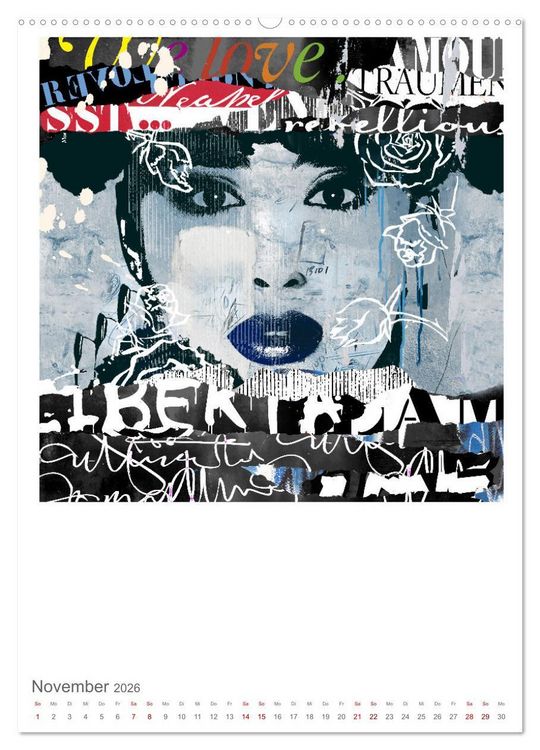 Produktbild: POP UP GIRLS Art Portr&auml;ts by Ulrike Langen (hochwertiger Premium Wandkalender 2026 DIN A2 hoch), Kunstdruck in Hochglanz