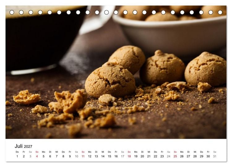 Produktbild: Kuchen, Kekse und Geb&auml;ck - s&uuml;&szlig; und lecker durch das Jahr (Tischkalender 2027 DIN A5 quer), CALVENDO Monatskalender