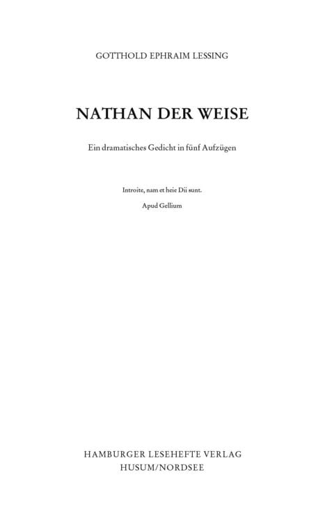 Produktbild: Nathan der Weise