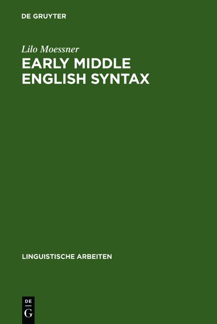 Produktbild: Early Middle English Syntax