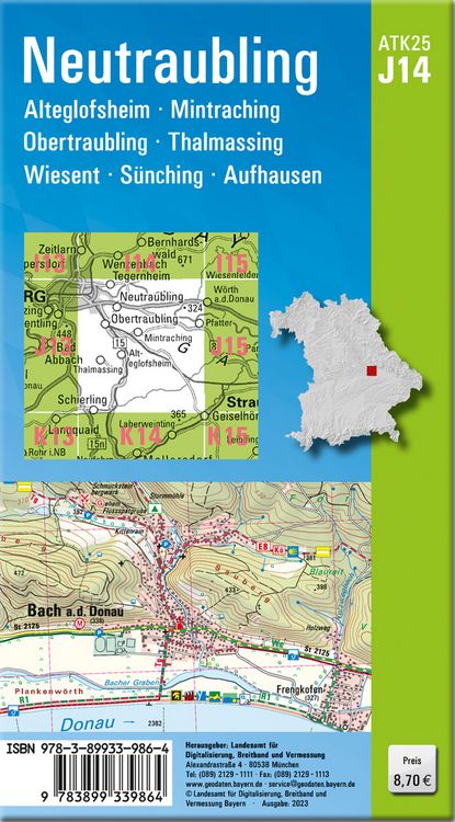 Produktbild: ATK25-J14 Neutraubling (Amtliche Topographische Karte 1:25000)