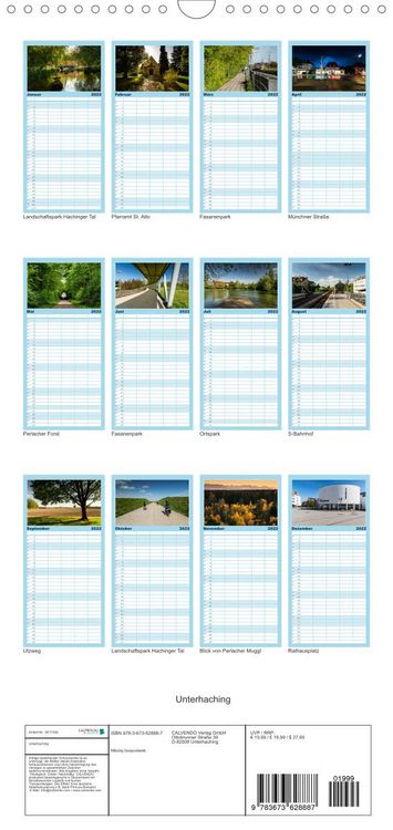 Produktbild: Familienplaner Unterhaching (Wandkalender 2022 , 21 cm x 45 cm, hoch)