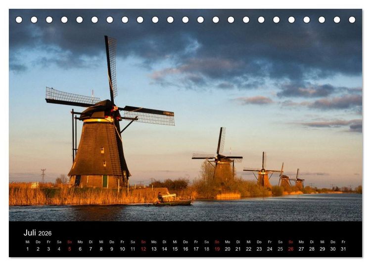 Produktbild: HOLL&Auml;NDISCHE LANDSCHAFTEN: ALBLASSERWAARD 2026 (Tischkalender 2026 DIN A5 quer), CALVENDO Monatskalender