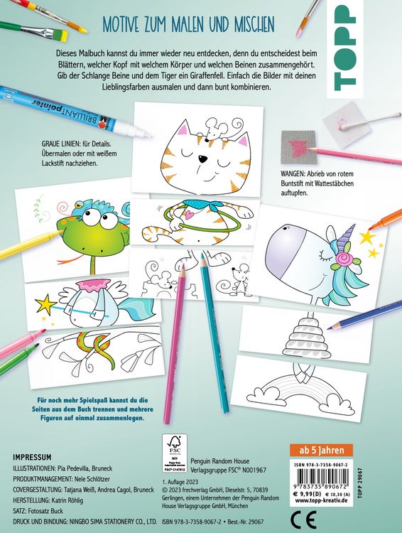 Produktbild: Mix-Max-Malbuch Tiere