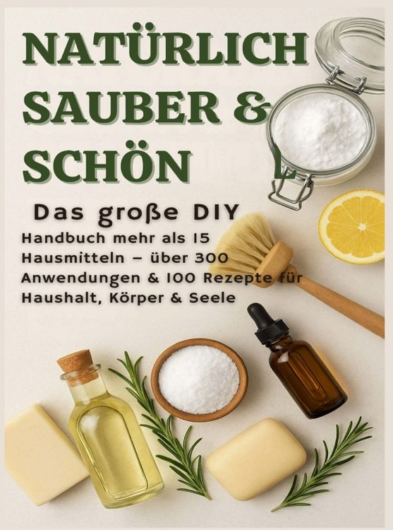 Produktbild: NAT&Uuml;RLICH SCH&Ouml;N & SAUBER: Das gro&szlig;e DIY-Handbuch - &uuml;ber 15 Haushaltszutaten, 300+ Anwendungsm&ouml;glichkeiten & 100 Rezepte f&uuml;r Haus, K&ouml;rper & Seele