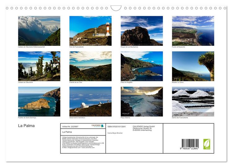 Produktbild: La Palma (Wandkalender 2026 DIN A3 quer), CALVENDO Monatskalender
