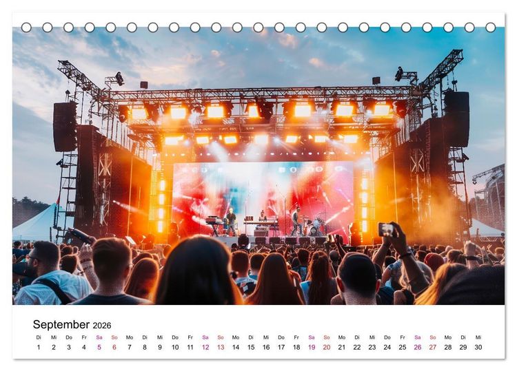 Produktbild: Festival Time (Tischkalender 2026 DIN A5 quer), CALVENDO Monatskalender