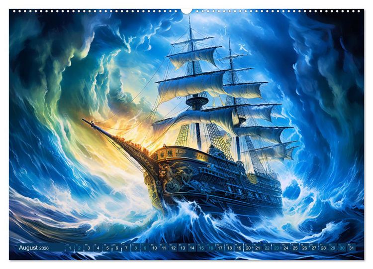 Produktbild: Seemannsgarn - Mythen, Legenden und Geschichten der Seefahrer (Wandkalender 2026 DIN A2 quer), CALVENDO Monatskalender