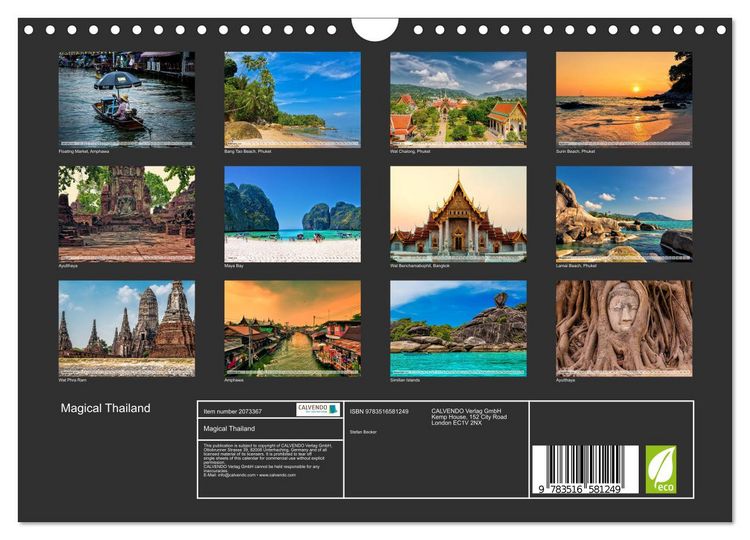 Produktbild: Magical Thailand (Wall Calendar 2026 DIN A4 landscape), CALVENDO 12 Month Wall Calendar
