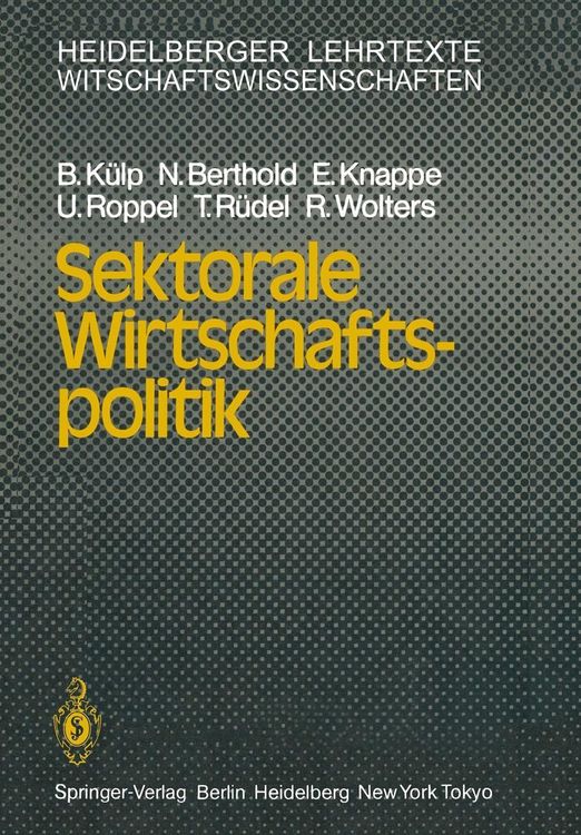 Produktbild: Sektorale Wirtschaftspolitik
