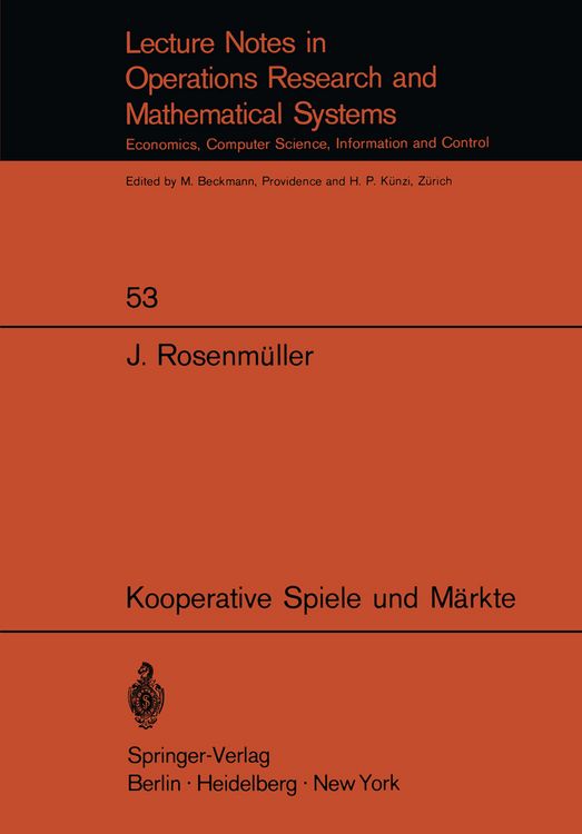 Produktbild: Kooperative Spiele und M&auml;rkte