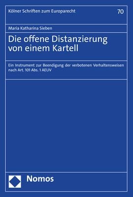 Produktbild: Die offene Distanzierung von einem Kartell