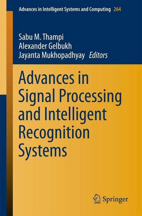 Produktbild: Advances in Signal Processing and Intelligent Recognition Systems