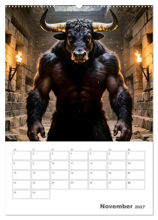 Produktbild: Gesch&ouml;pfe der griechischen Mythologie - Eine KI-Welt der griechischen G&ouml;tter, Kreaturen und Abenteurer (hochwertiger Premium Wandkalender 2027 DIN A2 hoch), Kunstdruck in Hochglanz