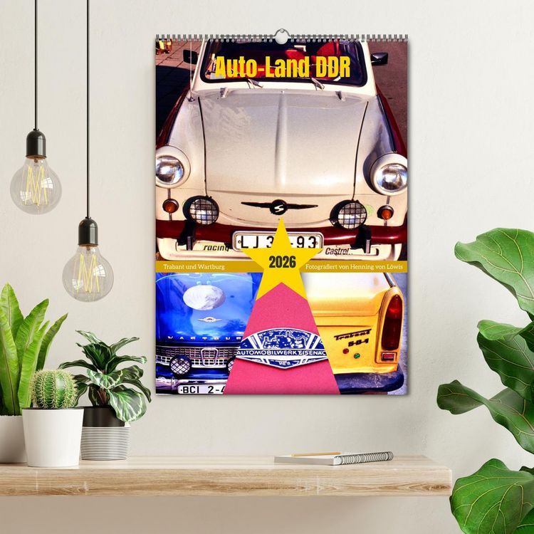 Produktbild: Auto-Land DDR - Trabant und Wartburg (Wandkalender 2026 DIN A2 hoch), CALVENDO Monatskalender