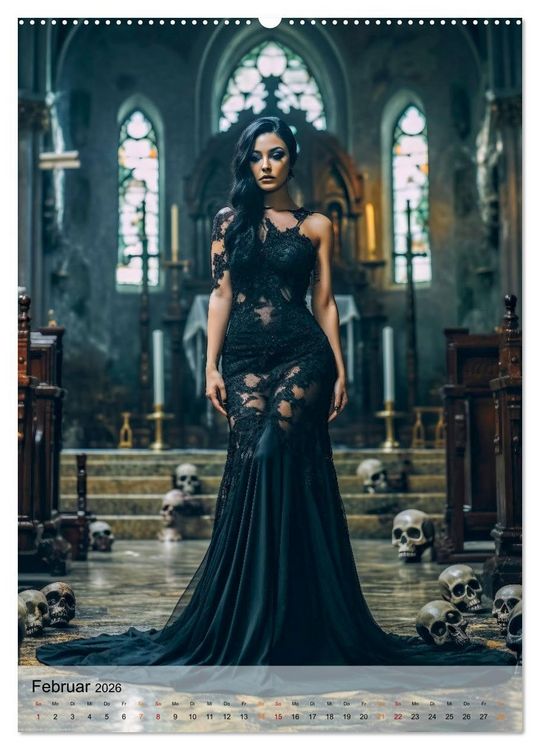 Produktbild: Gothic ist cool (hochwertiger Premium Wandkalender 2026 DIN A2 hoch), Kunstdruck in Hochglanz