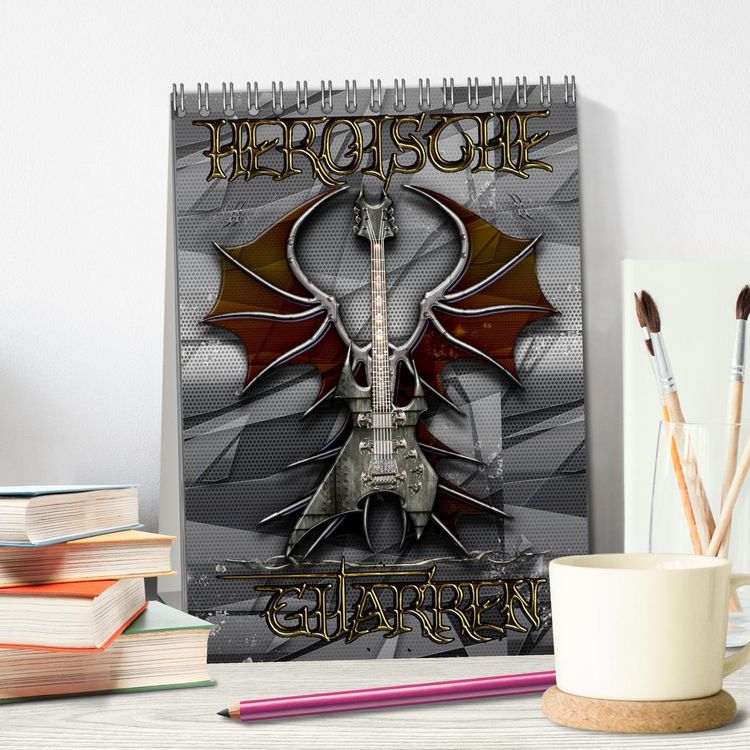 Produktbild: Heroische Gitarren (Tischkalender 2026 DIN A5 hoch), CALVENDO Monatskalender