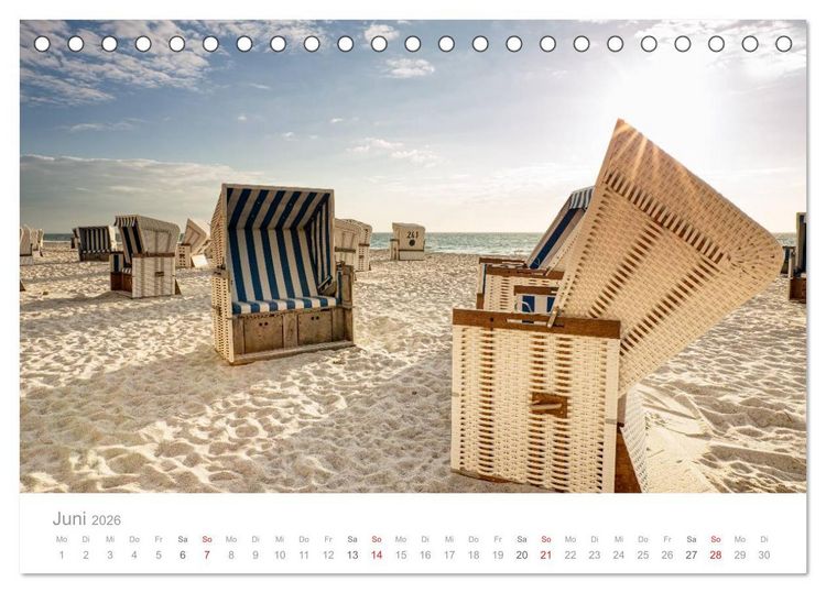 Produktbild: Sylter Lichtstimmungen (Tischkalender 2026 DIN A5 quer), CALVENDO Monatskalender