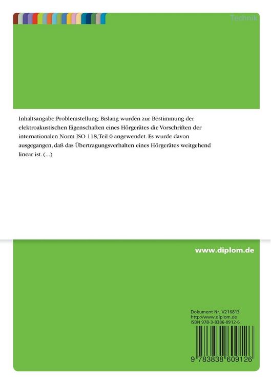 Produktbild: Messen eines nichtlinearen &Uuml;bertragungssystems - modernes H&ouml;rger&auml;t