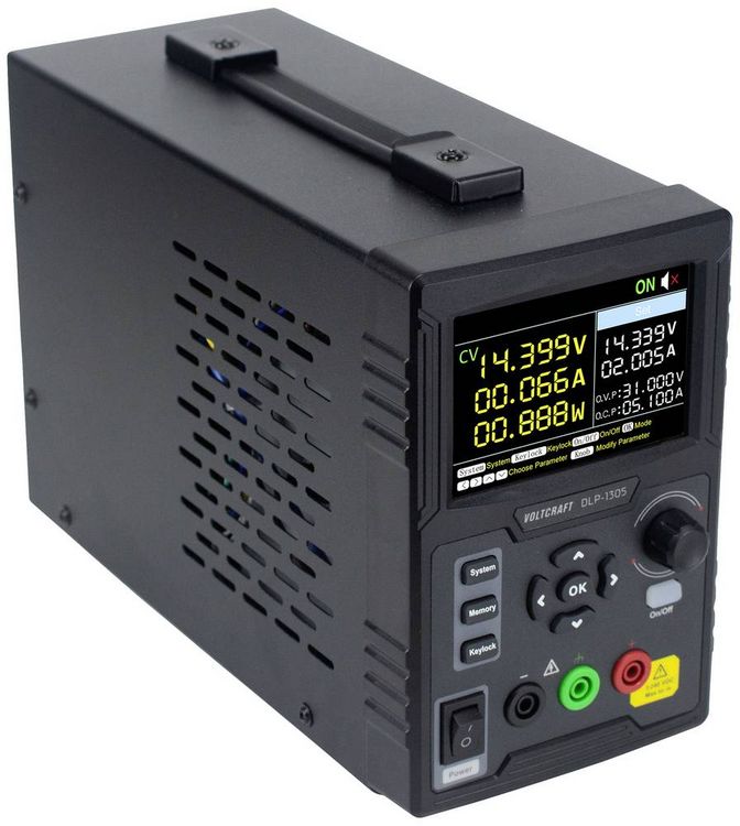 Produktbild: VOLTCRAFT DLP-1305 Labornetzger&auml;t, einstellbar 0 - 30 V 0 - 5 A 150 W Slave-Funktion Anzahl Ausg&auml;nge 1 x