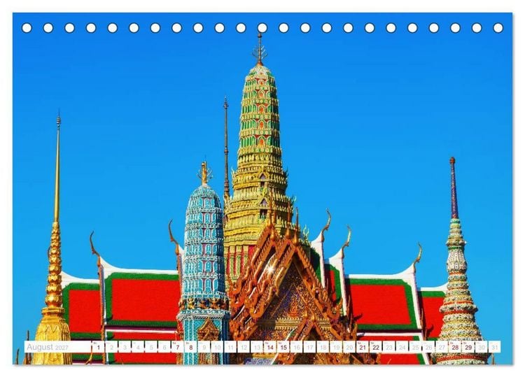 Produktbild: Bangkok - Thailands Hauptstadt in bunten Bildern (Tischkalender 2027 DIN A5 quer), CALVENDO Monatskalender