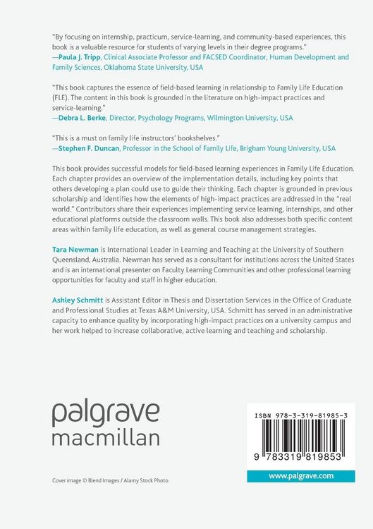 Produktbild: Field-Based Learning in Family Life Education