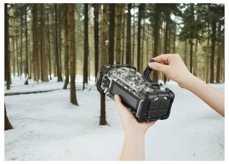Produktbild: Sangean MMR-99 DAB+ Camo Notfallradio DAB+, UKW AUX, USB, Bluetooth&reg; Solarpanel, Handkurbel, Akku-Ladefunktion Arctic Camo