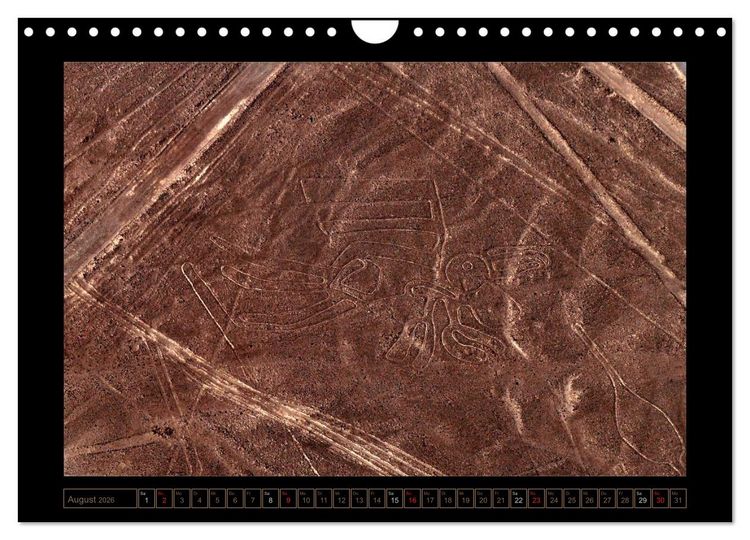 Produktbild: Die NAZCA Linien - Geheimnisvolle Figuren (Wandkalender 2026 DIN A4 quer), CALVENDO Monatskalender