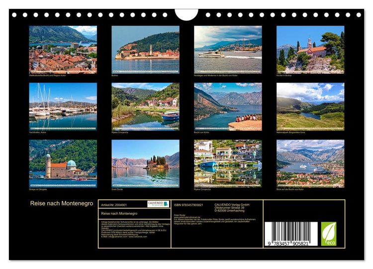 Produktbild: Reise nach Montenegro (Wandkalender 2026 DIN A4 quer), CALVENDO Monatskalender