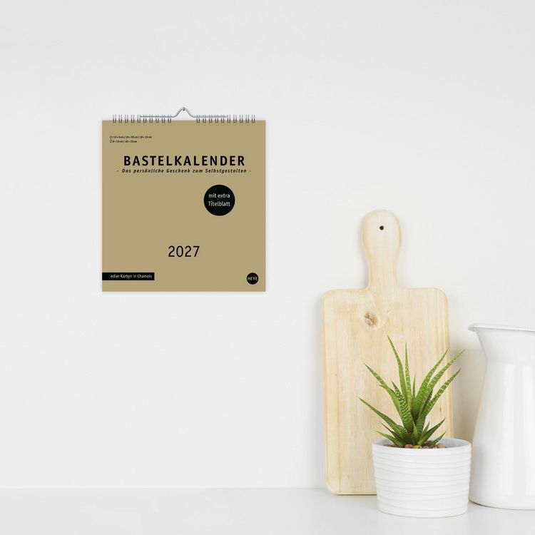 Produktbild: Premium-Bastelkalender gold mittel 2027