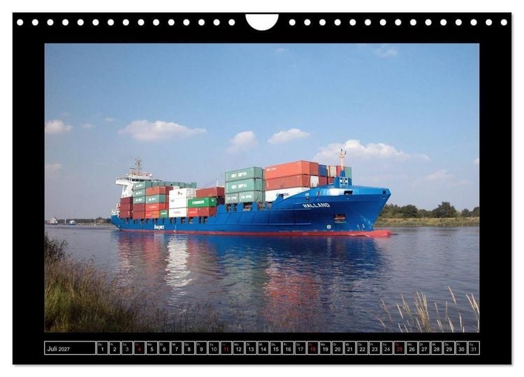 Produktbild: Containerschiffe (Wandkalender 2027 DIN A4 quer), CALVENDO Monatskalender