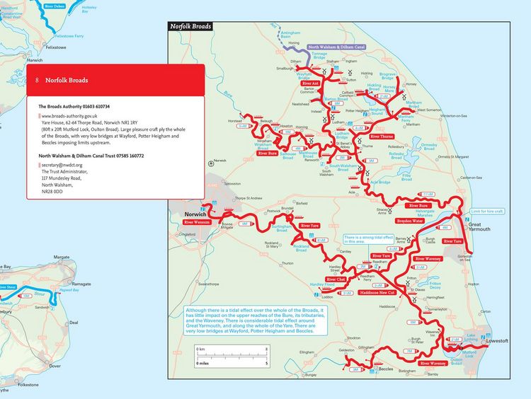 Produktbild: Nicholson Inland Waterways Map of Great Britain
