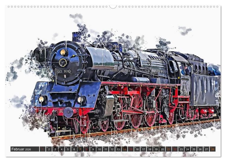 Produktbild: Beeindruckende Dampflokomotiven (Wandkalender 2026 DIN A2 quer), CALVENDO Monatskalender