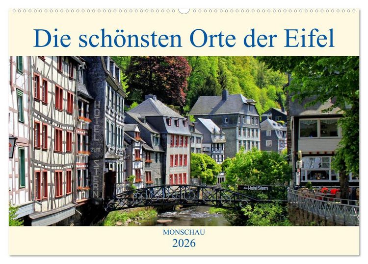 Produktbild: Die sch&ouml;nsten Orte der Eifel - Monschau (Wandkalender 2026 DIN A2 quer), CALVENDO Monatskalender