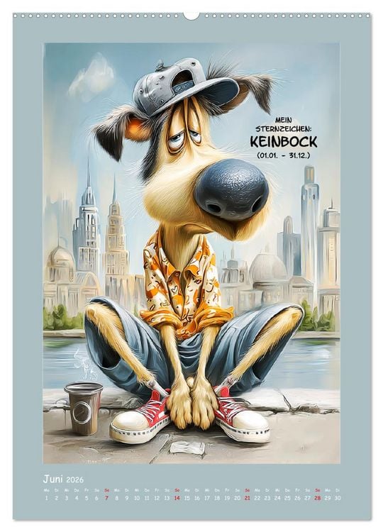 Produktbild: Hundstage. Bissiger Humor vom Feinsten (hochwertiger Premium Wandkalender 2026 DIN A2 hoch), Kunstdruck in Hochglanz